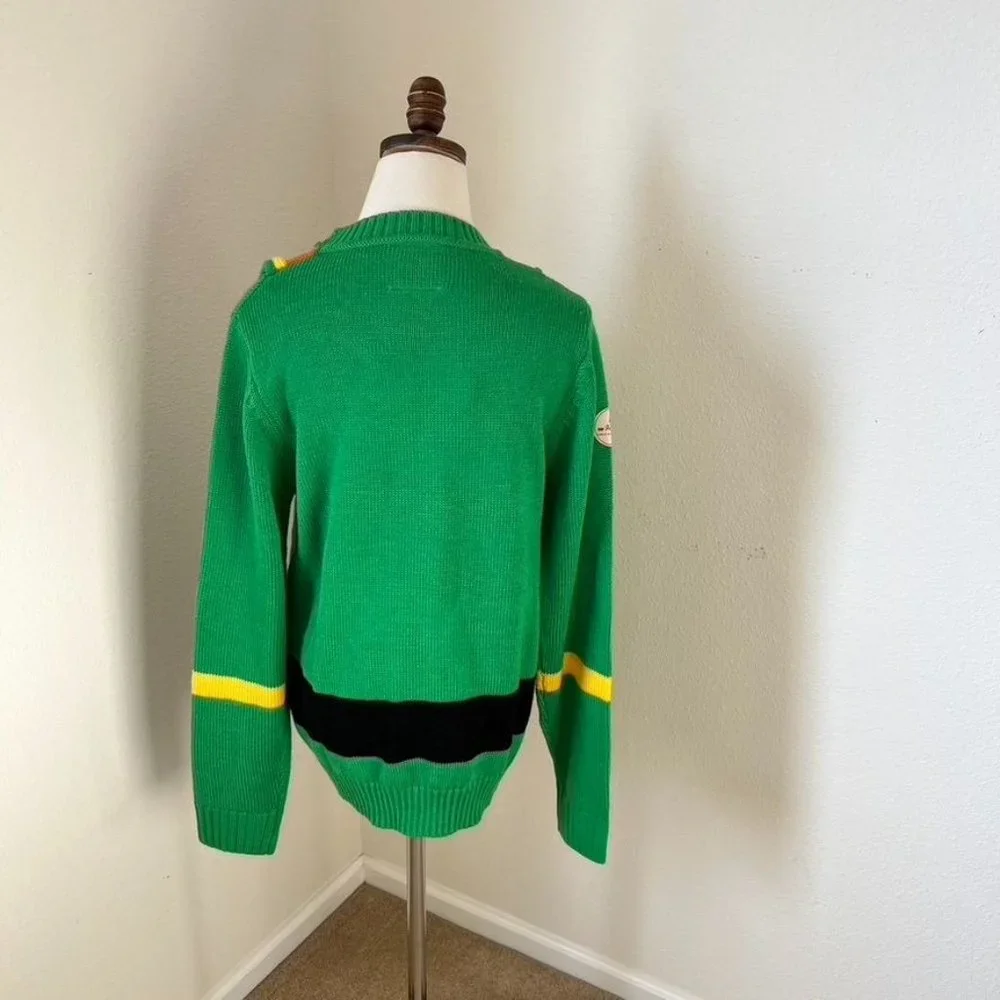 Funky Christmas Jumpers Elf Ugly Christmas Sweater Green Belt Holiday Unisex‎ Sm - Picture 4 of 14